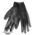 Kötött kesztyű fekete poliészter, méret: 10' poliuretánba mártott teny. és ujjhegy., gumírozott mandzsetta