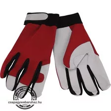 kesztyű munkához; kombinált, sertésbőr tenyérrész,/ SPANDEX kézhát,  méret: 11'