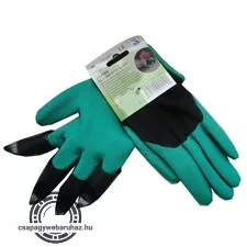 kerti kesztyű karmokkal, méret: 9' latexba mártott, gumírozott mandzsetta