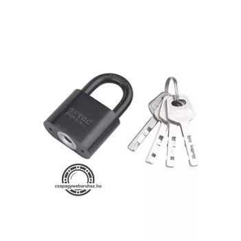   lakat, vas, fekete, 4db kulcs; 30mm, edzett acél kengyel, szárátmérő: 5 mm