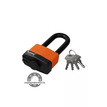   lakat, laminált, vízálló, hosszított kengyel, 4db kulcs; 40mm, kengyelszárátmérő:8/12mm