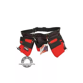 szerszámtartó öv, 7+5 zseb, nylon szövet, műanyag csat