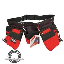 szerszámtartó öv, 7+5 zseb, nylon szövet, műanyag csat