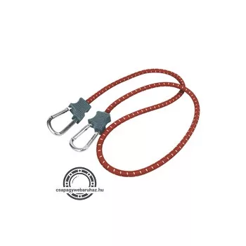   gumipók 1 db, 80cm × 10mm,  mindkét végén karabínerrel, extra erős gumi