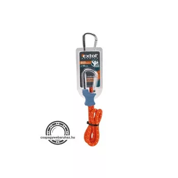   gumipók 1 db, 120 cm × 10mm,  mindkét végén karabínerrel, extra erős gumi