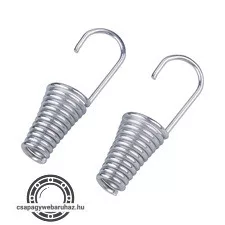 kampó, 2db; 12mm-es gumikötélhez, 4 mm horganyzott acélból