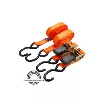   rakományrögzítő gurtni, 2db, kampós, max. 800kg; 5m×25mm, EN12195-2,TÜV/GS
