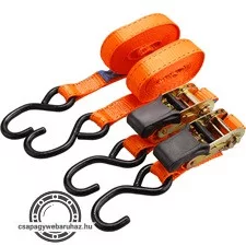 rakományrögzítő gurtni, 2db, kampós, max. 800kg; 5m×25mm, EN12195-2,TÜV/GS