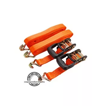   rakományrögzítő gurtni, 2db, kampós, max. 2000kg; 5m×35mm, EN12195-2,TÜV/GS