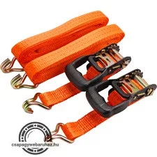 rakományrögzítő gurtni, 2db, kampós, max. 2000kg; 5m×35mm, EN12195-2,TÜV/GS