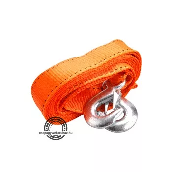   vontató heveder, max.2800kg; 4m×50mm, 2 db kovácsolt kampóval