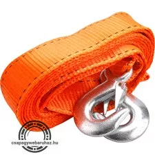 vontató heveder, max.2800kg; 4m×50mm, 2 db kovácsolt kampóval