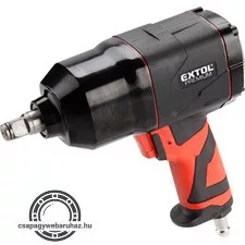 légkulcs, 1/2", 340Nm, 3+2 fokozatú (Rocking dog), 7400 1/min, 113l/min, 6,2 Bar, 1/4" tömlőcsatlakozó, 1,9kg