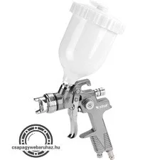 festékszóró, felsőtartályos, 600ml, HVLP, fúvóka: 1,4mm, max.410 l/min, 3 Bar, 1/4" tömlőcsatlakozó, 0,5kg
