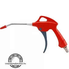 lefúvató pisztoly,  1/4" tömlőcsatlakozó, 10 cm hosszú merev csőr, max. 9 Bar