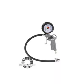   gumiabroncs fúvató pisztoly, manométerrel, max. 8 Bar, 1/4" tömlőcsatlakozó