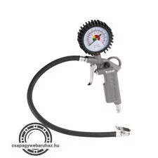 gumiabroncs fúvató pisztoly, manométerrel, max. 8 Bar, 1/4" tömlőcsatlakozó