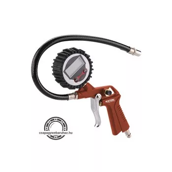   gumiabroncs fúvató pisztoly, digitális manométerrel, max.13 Bar, 1/4" tömlőcsatlakozó, 85-142 l/perc, 2×1,5V AAA elem