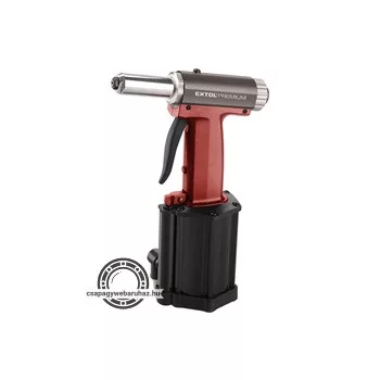   pneumatikus popszegecshúzó; ALU, réz, acél, INOX szegecsekhez, 2,4-3,2-4,0-4,8mm, 1/4" csatlakozó, üzemi nyomás: 4-5 Bar