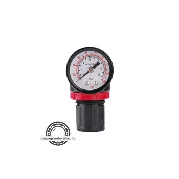 nyomásszabályozó, manométerrel, max. 8 Bar, 1/4"