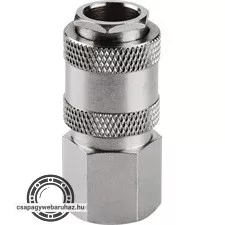 gyorscsatlakozó-hüvely, belső menettel, 1/4", nikkelezett réz, bliszteren
