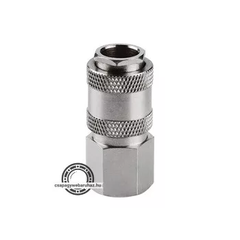   gyorscsatlakozó-hüvely, belső menettel, 3/8", nikkelezett réz, bliszteren