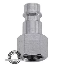 gyorscsatlakozó-dugó, belső menettel, G-1/4", nikkelezett réz, bliszteren