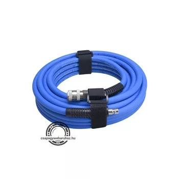   légtömlő egyenes, 10m, kompresszorhoz, 1/4", átm.: 6 / 12 mm, max. 20 Bar, gyorscsatlakozókkal