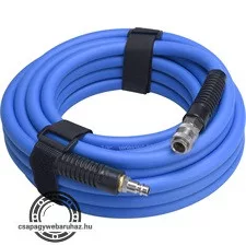 légtömlő egyenes, 10m, kompresszorhoz, 3/8", átm.: 9 / 15 mm, max. 20 Bar, gyorscsatlakozókkal