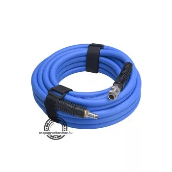   légtömlő egyenes, 10m, kompresszorhoz, 1/2", átm.: 13 / 19 mm, max. 20 Bar, gyorscsatlakozókkal