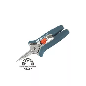   szüretelő (metsző) olló; mini, 153mm, max. 6mm átvágás, gumírozott nyéllel