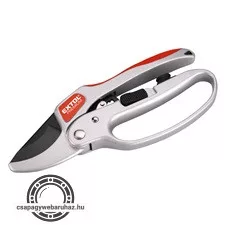 metszőolló, mellévágó, racsnis, 205mm, tapadásmentes acél vágóél, max. 24 mm vágási kapacitás,gumírozott ALU nyél