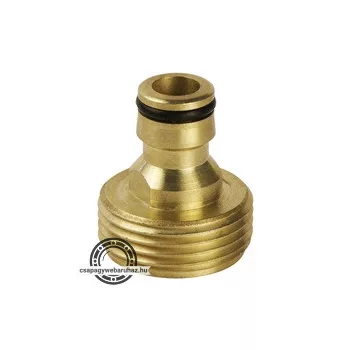 kuplung csatlakozó, réz, külsőmenetes; 3/4"