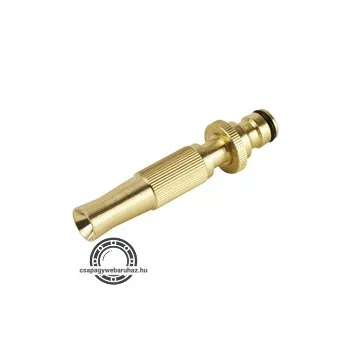   szórófej; réz, kuplung csatlakozós, szabályozható sugár