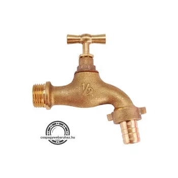 kerti kifolyócsap, réz, tömlővéges, 3/4"