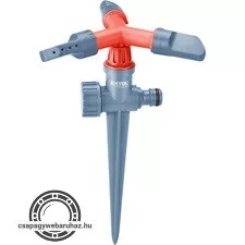 locsoló, leszúrható háromágú forgó, műanyag; kuplung csatlakozóval