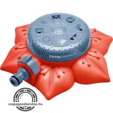 locsoló, virág alakú talapzat, 8 funkciós, műanyag; kuplung csatlakozóval