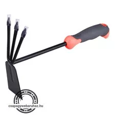 kerti kapa/villa, fém, 31 cm, műanyag/TPR nyél