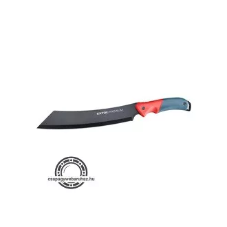   Bozótvágó kés (machete), teljes/penge hossz: 400/265mm, ívelt rozsdamentes acél penge, PP+TPR nyél, nylon tok EXTOL 8877202