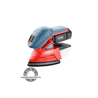   Akkus delta csiszoló, Share20V, 20V, Li-ion, 1db akku, 1db töltő, 2000 mAh, 123×95 mm, ford.: 11.000 f/perc EXTOL 8891844