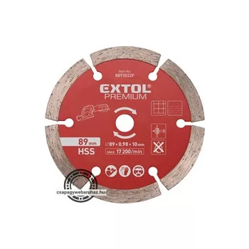   gyémántvágó korong, 89mm, szegmenses, a 8893022 mini körfűrészhez, csempére, járólapra