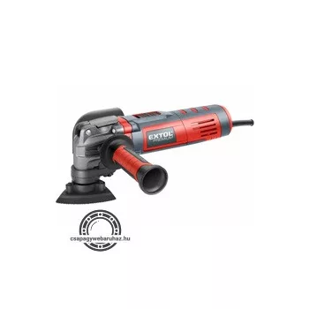   multifunkciós szerszámgép, 400W; szabályozható rezgésszám: 15.000-22.000/perc, 5 db cserélhető fej, 1,5 kg