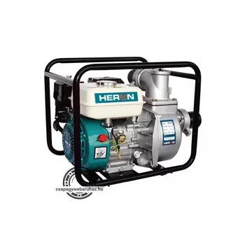   Heron, benzinmotoros vízszivattyú, 6,5 LE, max.1100l/min, max. 28m emelőmagasság, 3"csőátmérő (EPH-80)