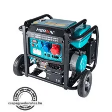 Heron, benzinmotoros áramfejlesztő, 8000 VA, 400/230 V, hordozható