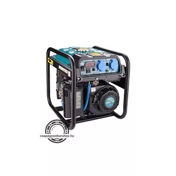   benzin-gázmotoros áramfejlesztő, 3,7 kVA, 230V, 1 fázisú, inverteres