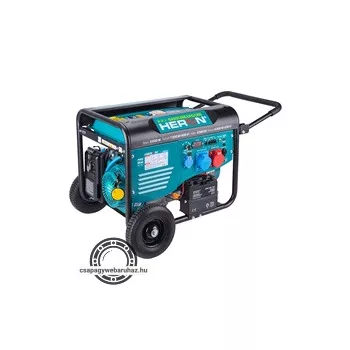   benzin-gázmotoros áramfejlesztő, 8000 VA, távírányítható, 400/230 V