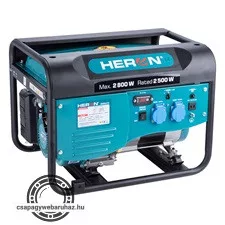Heron, benzinmotoros áramfejlesztő, max 2600 VA, egyfázisú