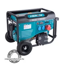 Heron, benzinmotoros áramfejlesztő, max 6000 VA, háromfázisú, önindítós