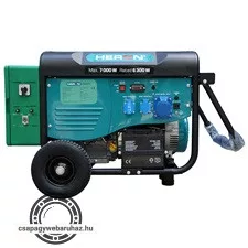 HERON 421 GREEN, egyfázisú, 6,8 kVA-es, távindítóval felszerelt áramfejlesztő