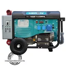 HERON 421 GREY; háromfázisú hálózatba köthető 1 fázisú; 6,8 kVA-es vészhelyzeti áramfejlesztő